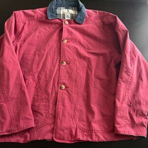 Vintage Mens Timothy Daniels Pink Chore Farm Lined Jacket Size XL